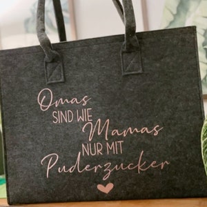 Personalisierter Shopper aus Filz MOM OMA MAMA mit Kindernamen Handtasche aus Filz Weihnachten Bild 4