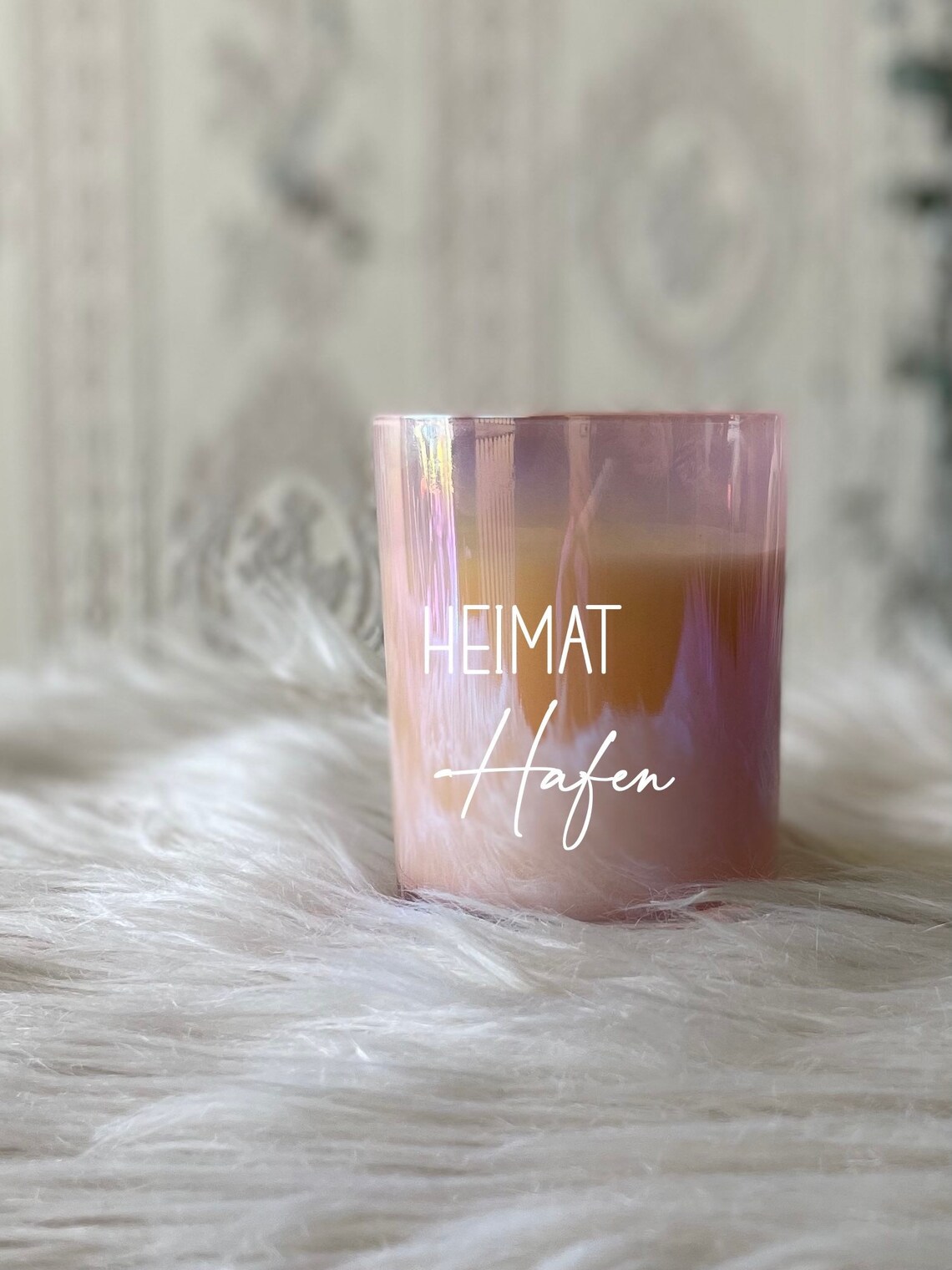 Personalisierte Kerze im Glas Perlmutt mit Spruch Freundin Etsy