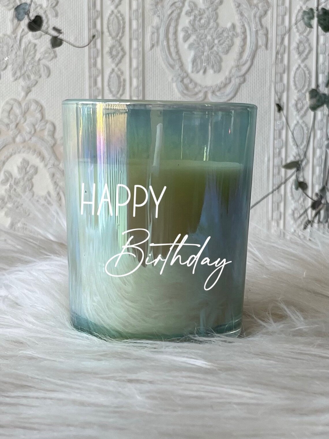 Personalisierte Kerze im Glas Perlmutt mit Spruch Freundin Etsy