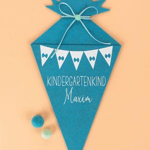 Personalisierte Schultüte aus Filz | Kindergartenkind | Geschenk | Kita Start | mit Name | Geldgeschenk | Zuckertüte