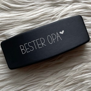 Elegant glasses case with name personalized gift Father's Day | Mother's Day | Birthday Mom Dad | Best Grandpa | Best Grandma | Christmas