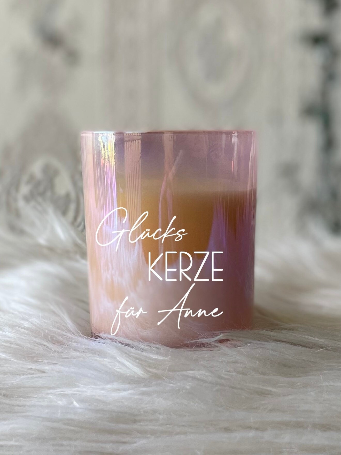 Personalisierte Kerze im Glas Perlmutt mit Spruch Freundin Etsy