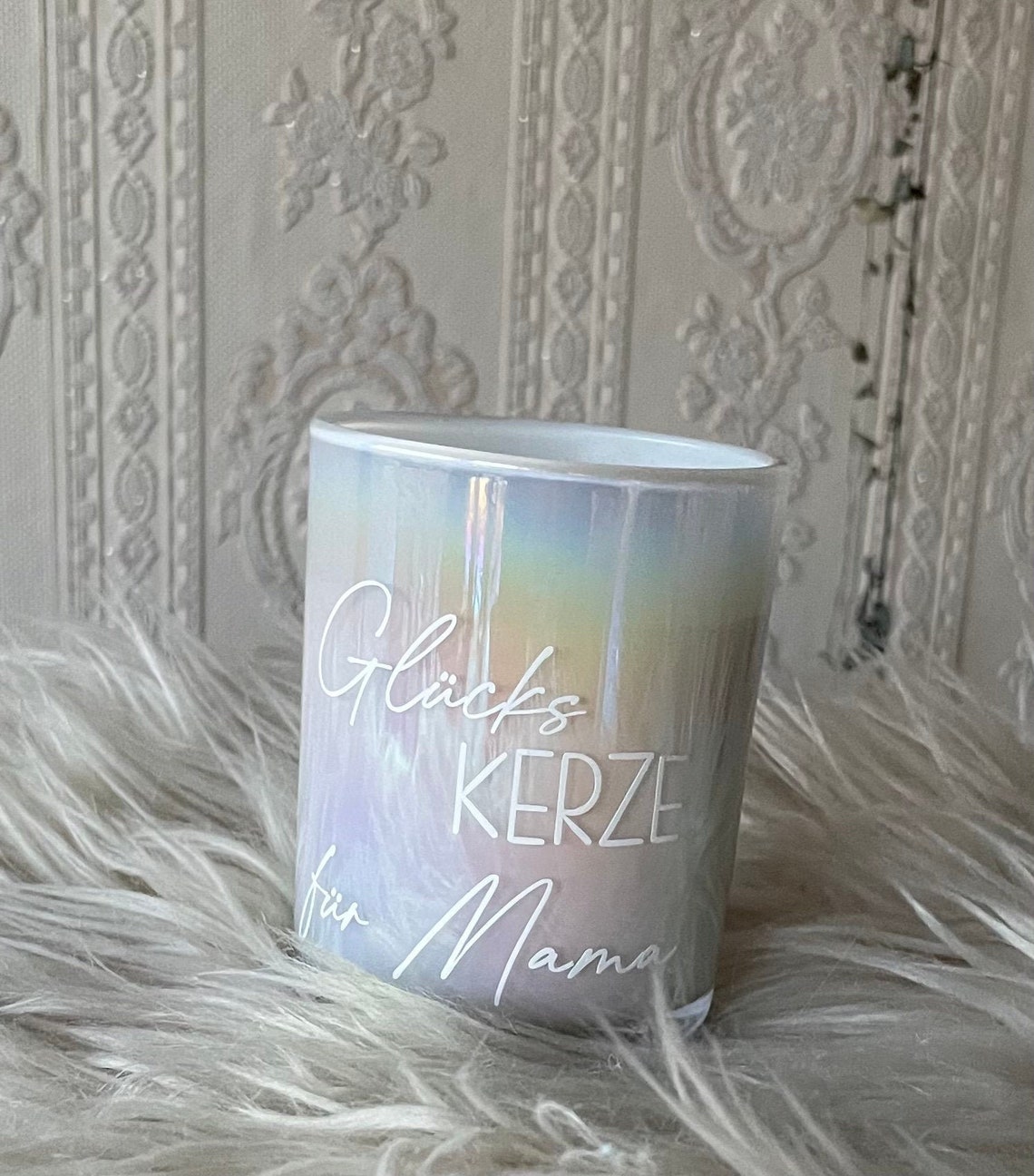 Personalisierte Kerze im Glas Perlmutt mit Spruch Freundin Etsy