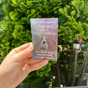 Garden Quartz & Obsidian Crystal Pendant