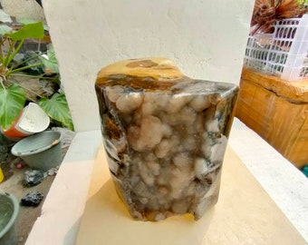 9.6kg(G089) Special item "Mix green,brown,purple" of Crystalized Petrified Wood full polished surface rare collection limited item.