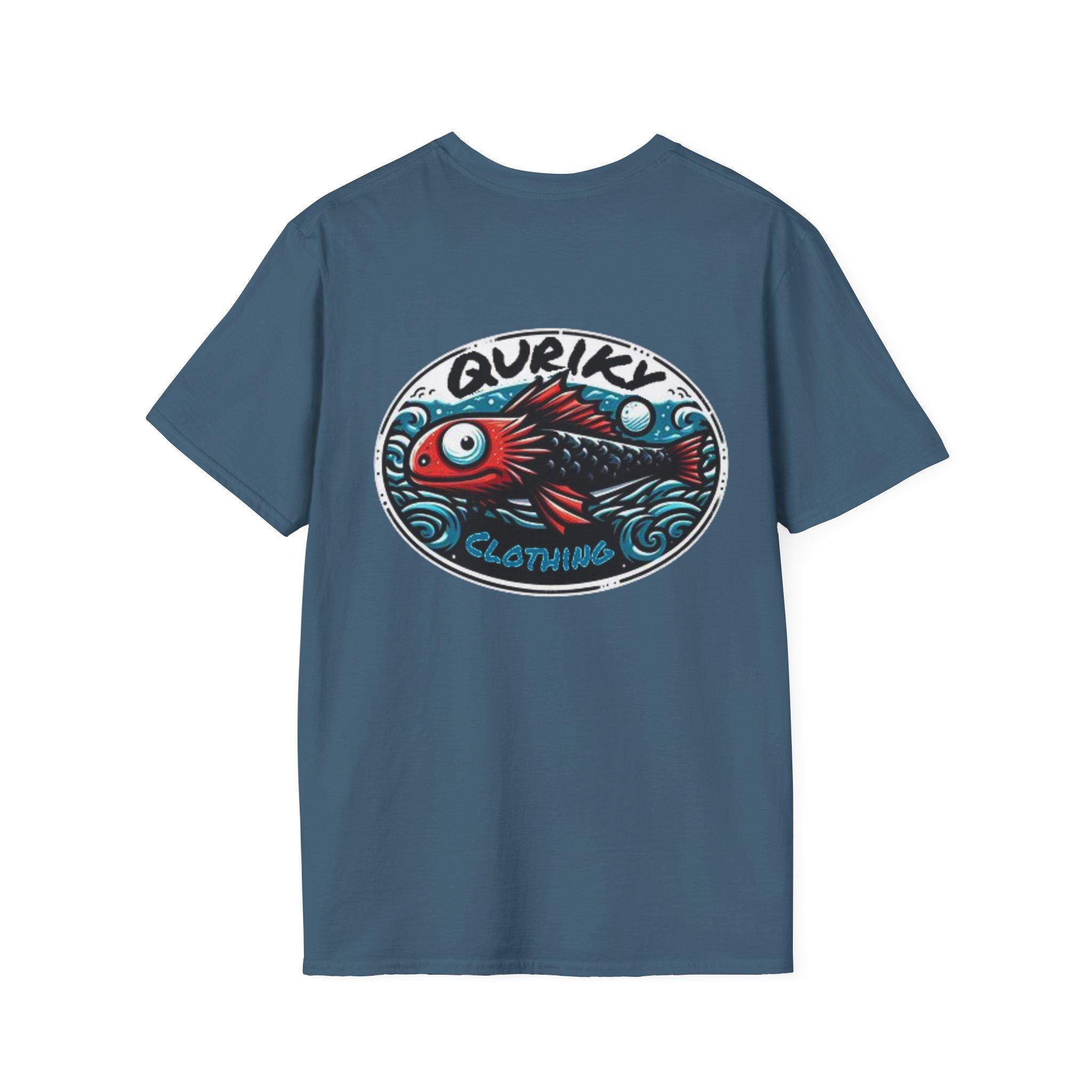 T-shirt Homme Weird Fish Bleu - Taille S - Drôle Et Décontracté