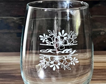 Engraved Wine Glass, Personalized 20oz Wine Glass, Christmas Gift, Birthday Gift, Wine Lover Gift,