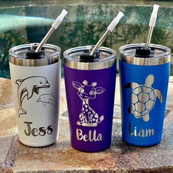 Personalized Kids Tumbler Fun And Functional, Children's Travel Tumbler, Flower Girl and Ring Bearer Mug,