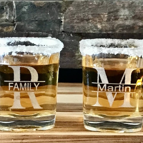 Square Engraved Shot Glass Personalized Shot Glass 2 Oz Etsy