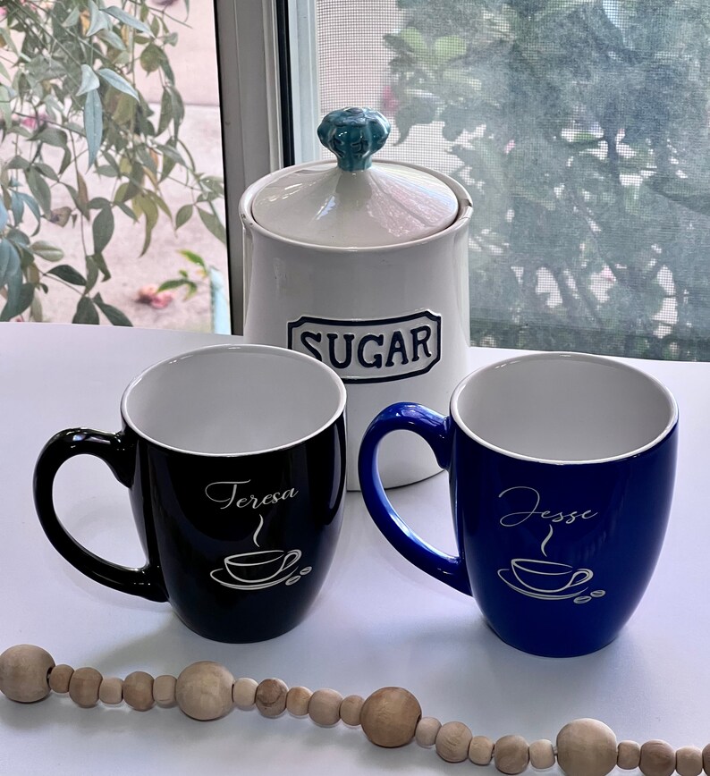 Tasse à latte, tasse à café personnalisée, cadeau de bureau, tasse de bistrot personnalisée, cadeau d'amant de café, cadeau de maman, cadeau d'anniversaire, tasse de bistrot de 16 oz, cadeau de papa, image 3