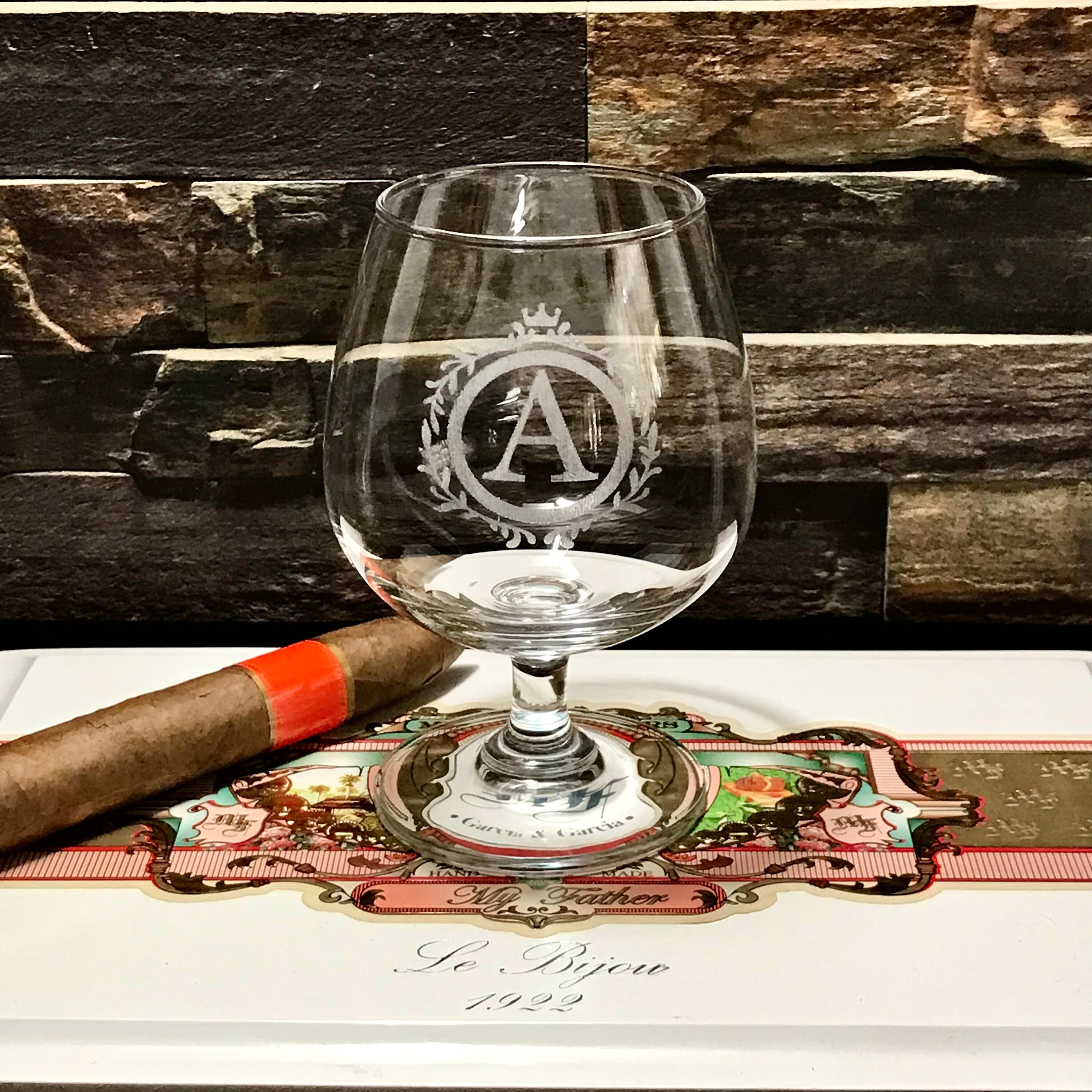 Monogram Brandy Snifter Personalized Cognac Glass Custom Etsy