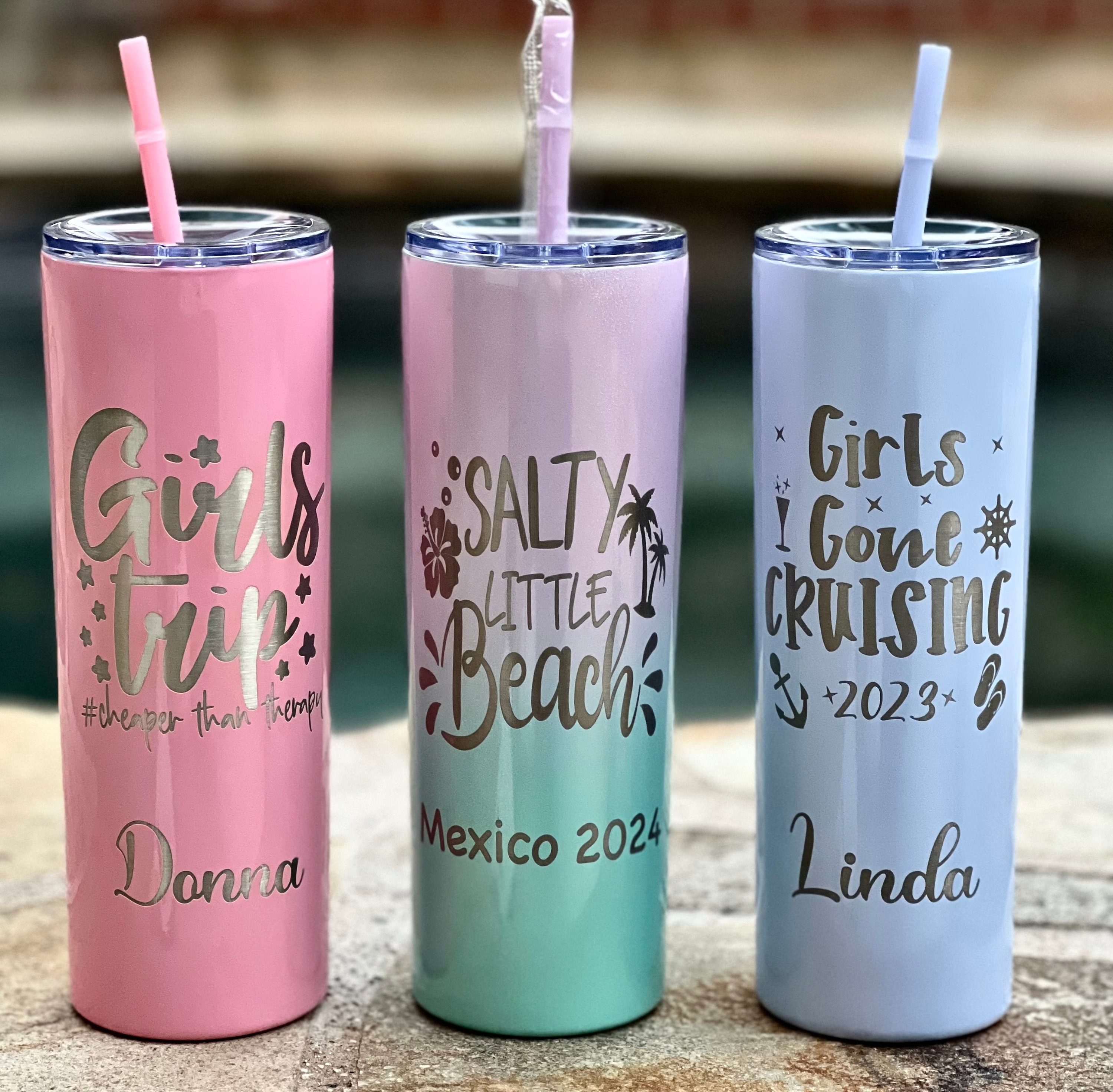 Beach Tumbler with Lid and Straw - 16oz Wine Tumbler with Sayings for Women  – Cute Tumbler Beach Cup…See more Beach Tumbler with Lid and Straw - 16oz