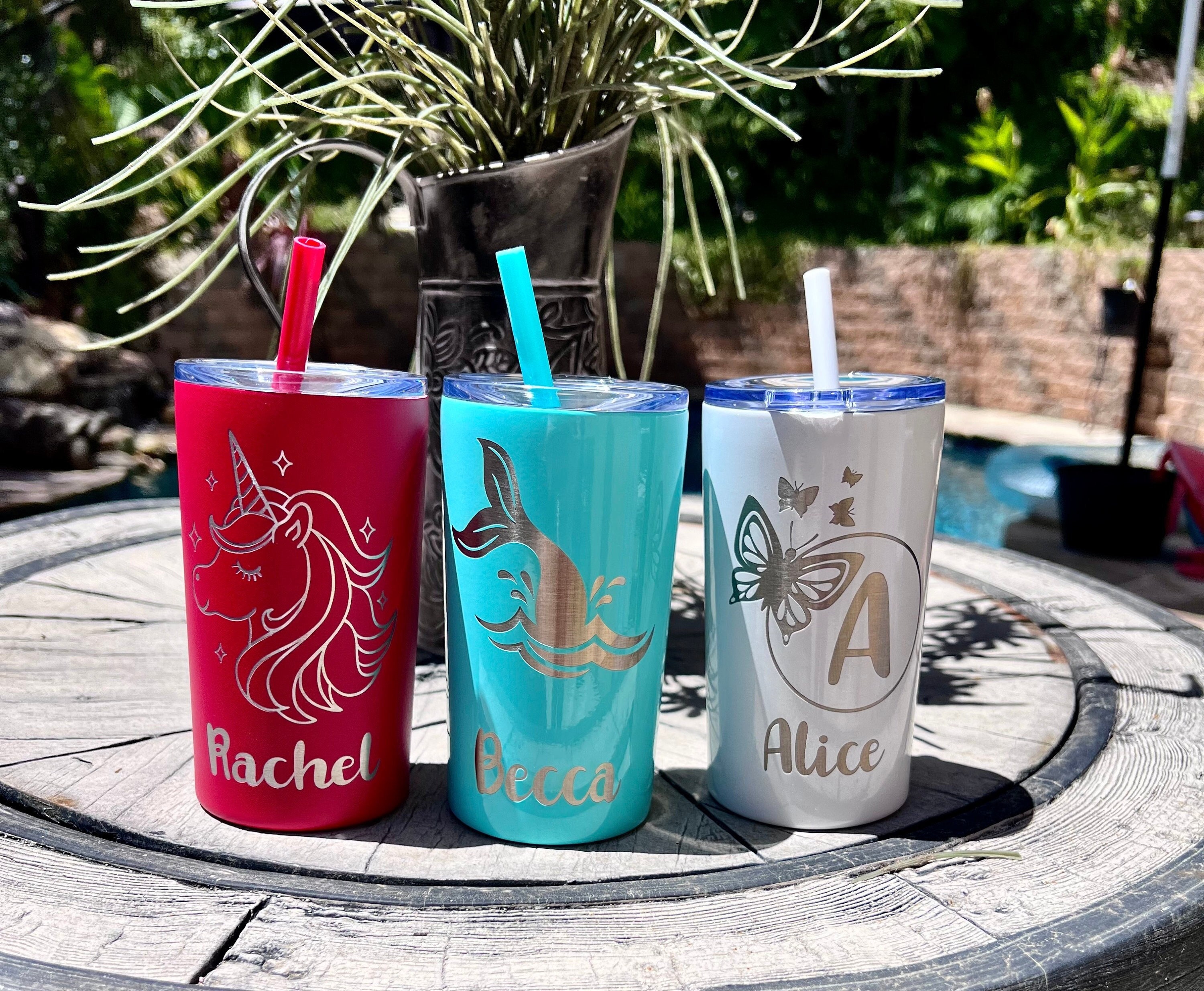 Personalized Gifts for Kids-tumblers With Straws-little Girls