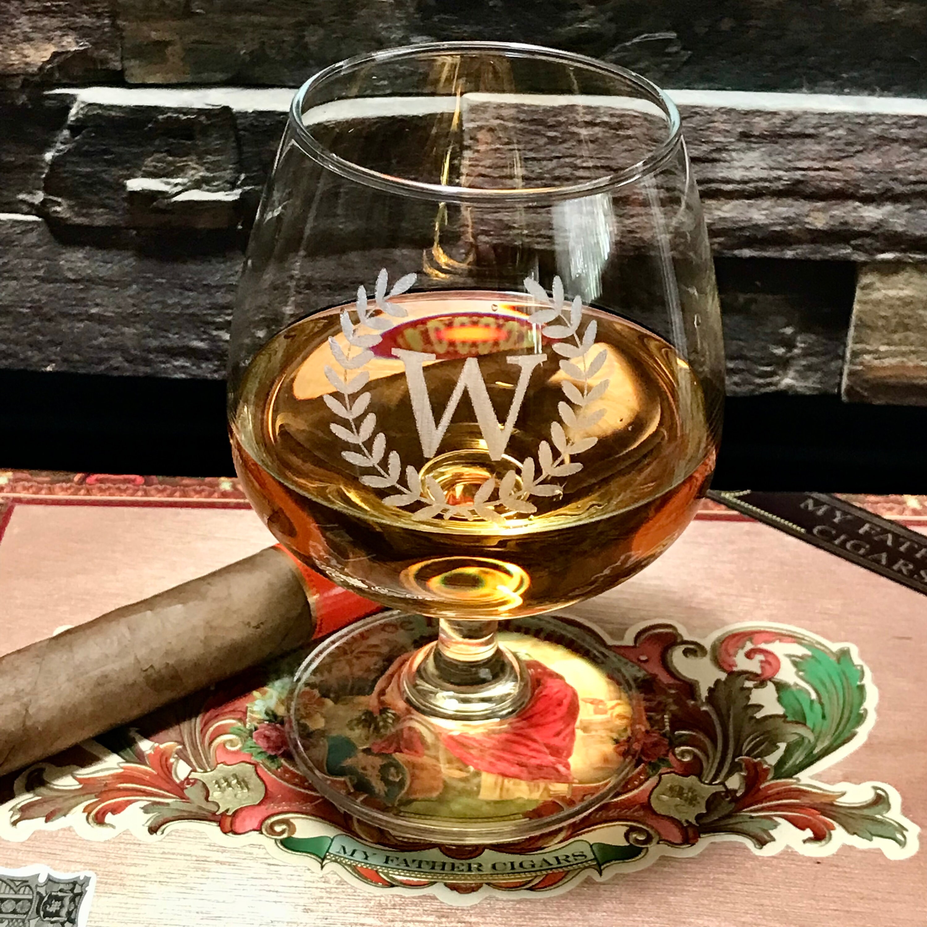 Custom Brandy Glass Personalized Brandy Snifter Laser Etsy