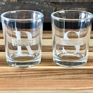 Personalized Shot Glass, Custom Party Shot Glasses, Engraved Home Bar ...