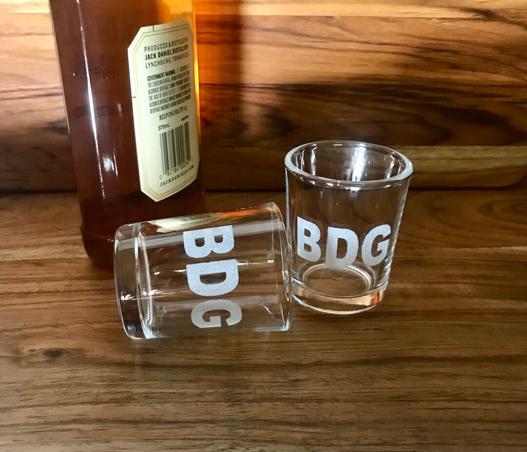 Engraved Shot Glass Monogram Jigger Personalized Shot Glass Etsy