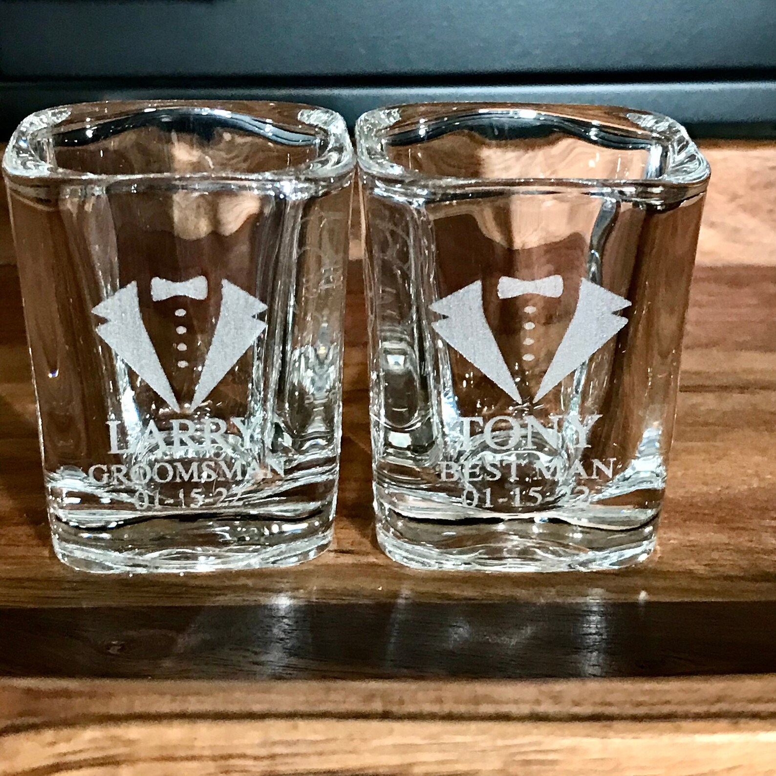 Square Personalized Shot Glass Engraved Shot Glass 2 oz Etsy