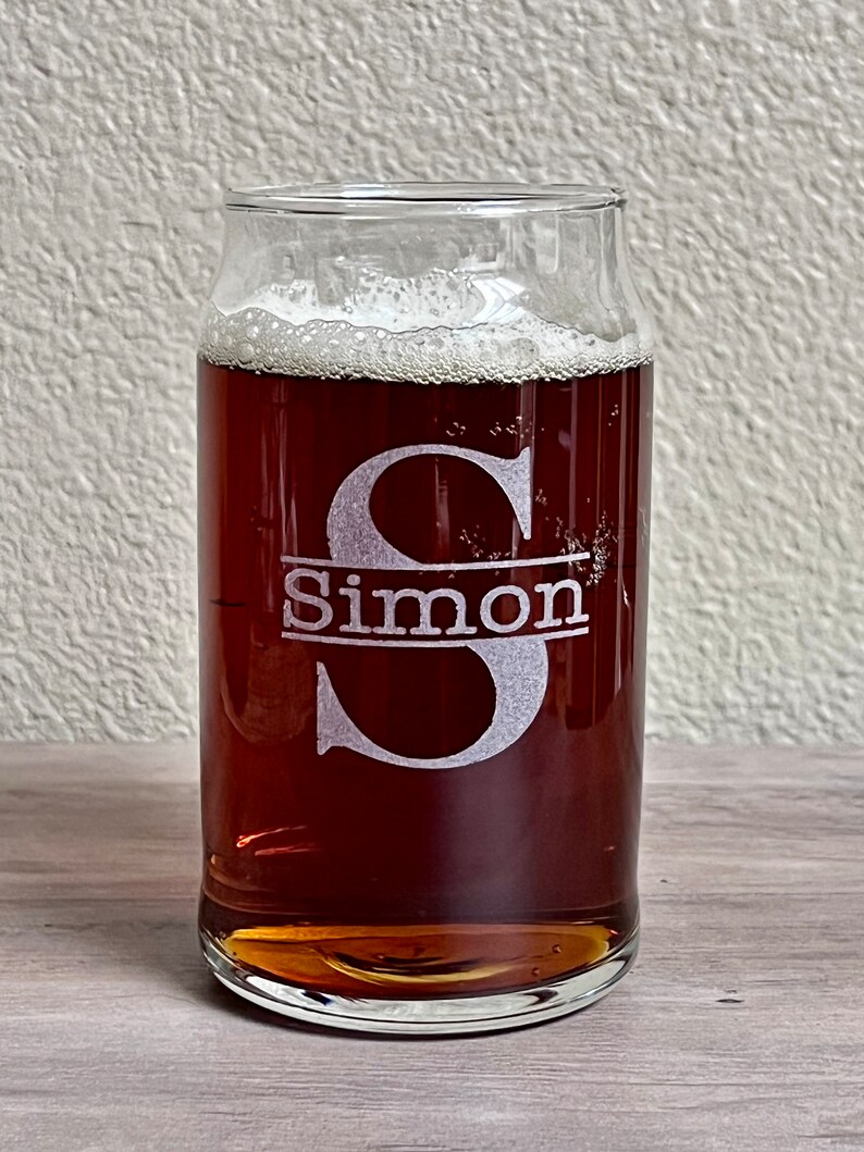 Personalized Iced Coffee Cup With Lid and Straw Monogram Beer Etsy