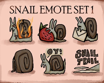 Pacote de Emotes de Caracol 1 | Emotes do Twitch, Discord ou TikTok