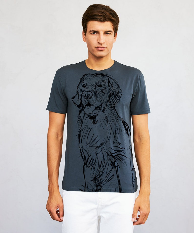 Shirt for Golden Retriver lover Golden Retriver Dog T-shirt Man Shirt for dog owner Premium quality viscose Shirt for dog lover Dog tee