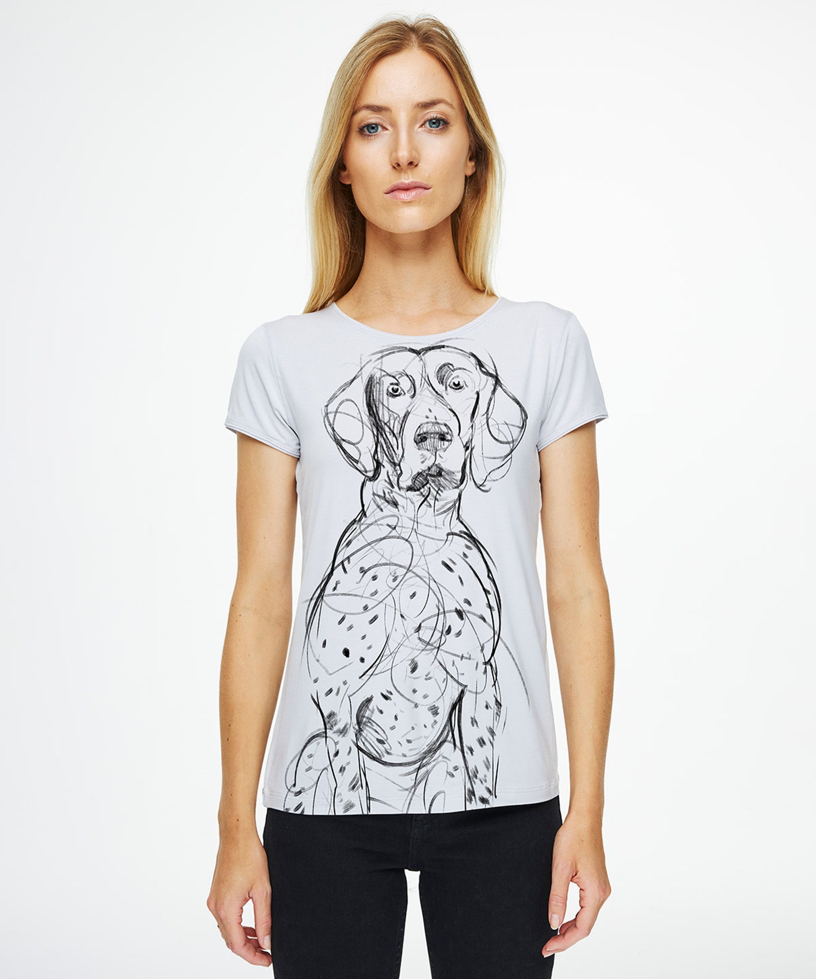 Pointer Dog Tshirt Woman Premium Quality Viscose Pointer Etsy