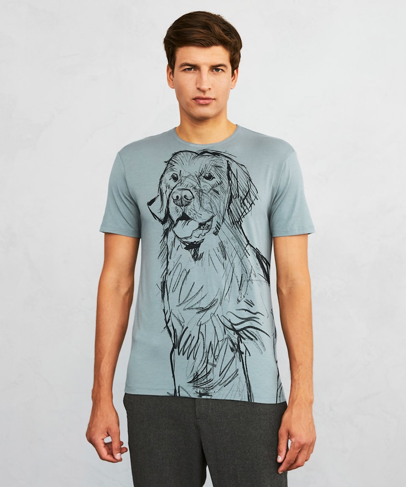 Shirt for Golden Retriver lover Golden Retriver Dog T-shirt Man Shirt for dog owner Premium quality viscose Shirt for dog lover Dog tee
