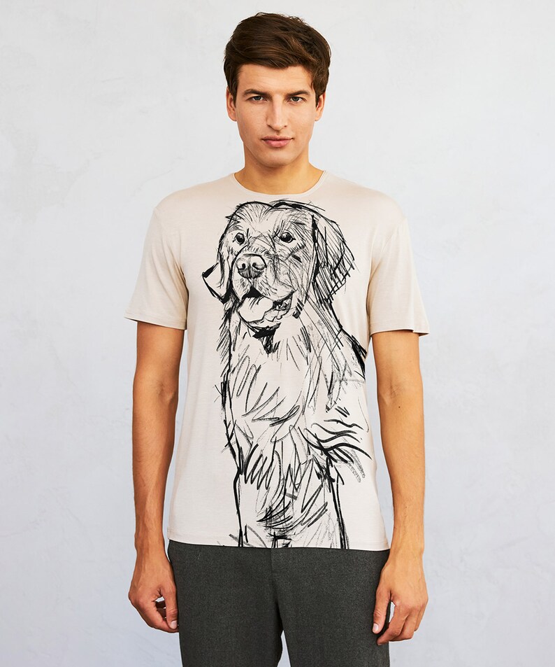 Shirt for Golden Retriver lover Golden Retriver Dog T-shirt Man Shirt for dog owner Premium quality viscose Shirt for dog lover Dog tee