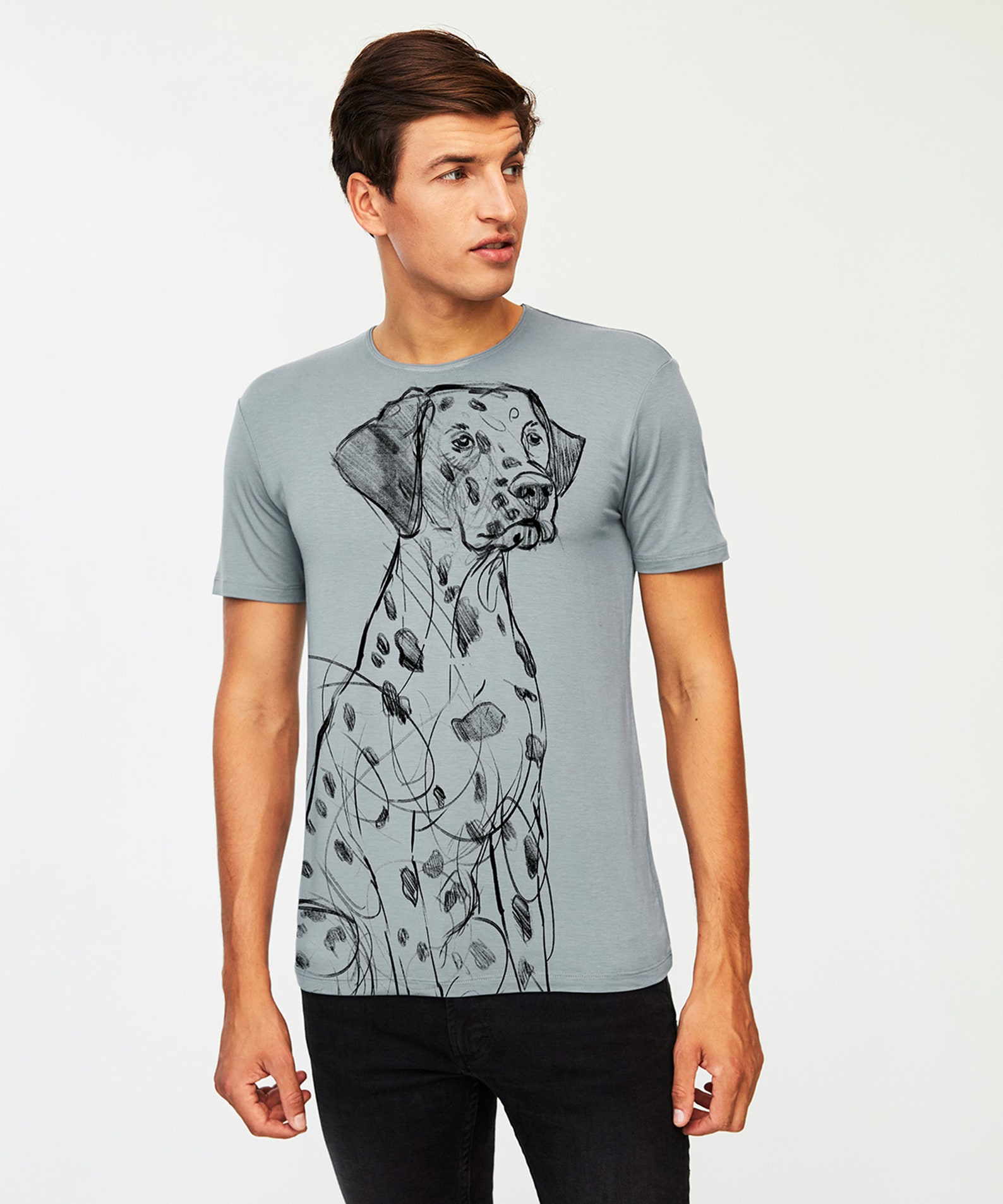 Dalmatian Dog T-shirt Man, Premium Quality Viscose, Shirt for Dog Lover ...