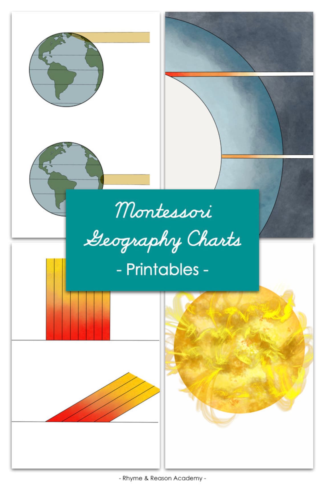 Montessori Printable Science Charts Sun and Earth Geography - Etsy