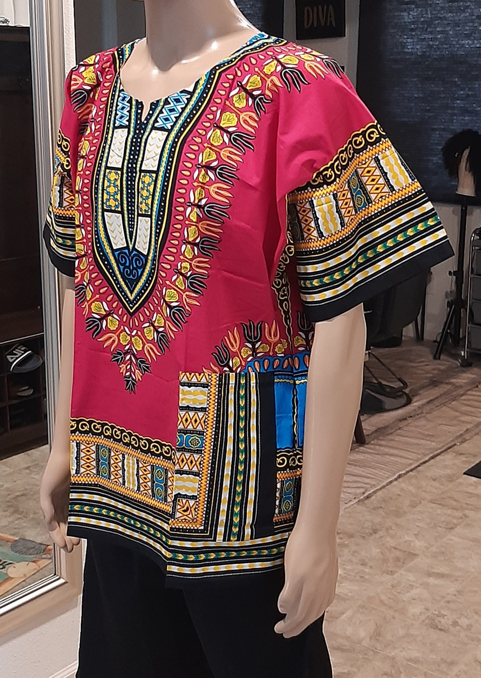RaanPahMuang - Camisa De Talla Grande, Color Negro Africano, Color