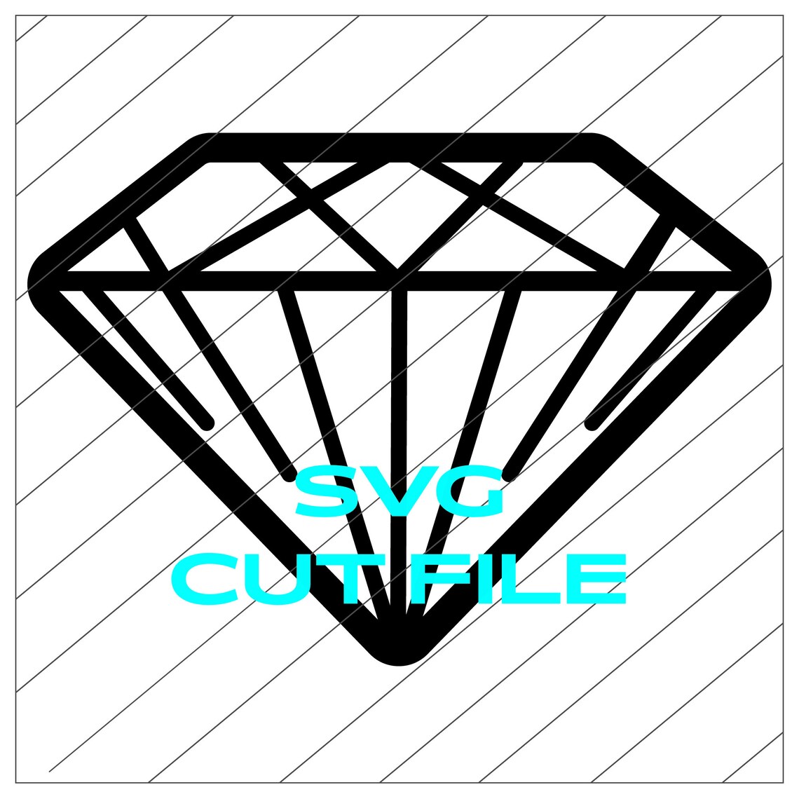Diamond Emoji SVG Cut File Etsy