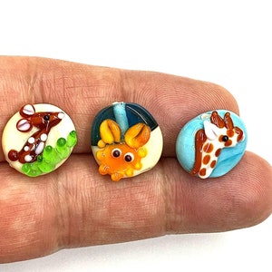 Handblown Murano Glass Animal Beads: DIY Jewelry (10x10 mm)