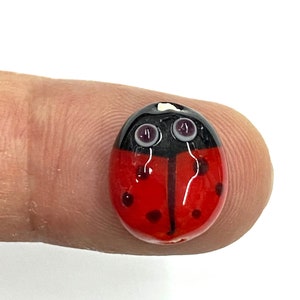 10x14Glass Murano Ladybird Bracelet,Lampwork Beads,Murano Beads,Handblown Glass Bead,Ladybird Beads,Bracelet Handmade Beads,Ladybird  Charms