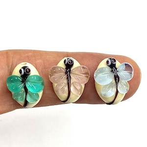 Murano Glass Dragonfly Beads: Handblown Lampwork Beads (19x13mm)