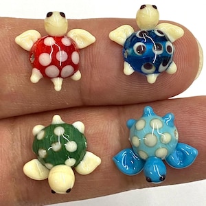 Perle di vetro Murano tartaruga 13 x 21 mm, perle di lavorazione a lume, perle di Murano, perle di vetro soffiato a mano, perle di tartaruga, perle fatte a mano per braccialetti fai da te