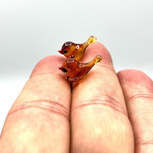 Handblown Murano Glass Bird Earring Beads: 10x12mm Lampwork Charms