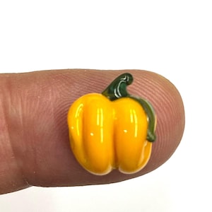 13x14mm Glass Murano Pumpkin Beads, Lampwork Beads, Murano Beads, Handblown Glass Bead, Glass Pumpkin Beads, DIY Bracelet Handmade Beads