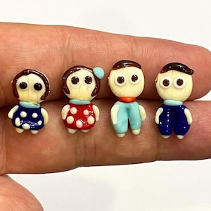 Perline in vetro di Murano per bambine da 12 x 20 mm, perline lavorate a lume, perline di Murano, perline in vetro soffiato a mano, perline per bambine, perline fatte a mano per braccialetti fai da te