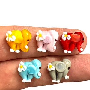 15x12 mm Glass Murano Elephant Beads, Lampwork Beads, Murano Beads, Handblown Glass Beads, Animal Beads , DIY Bracelet Handmade Beads
