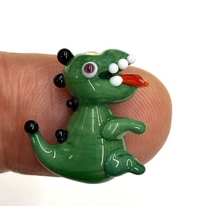 20x15mm Glass Murano Beads,Lampwork Beads, Murano Beads,Handblown Glass Beads,Dinosaur Beads,DIY Bracelet Handmade Beads,Cartoon Character