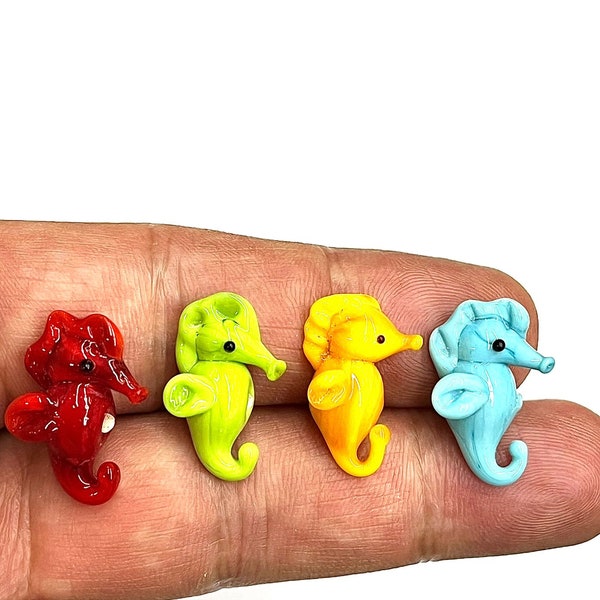 13x22mm Glass Murano Seahorse Beads, Lampwork Beads, Murano Beads, Handblown Glass Beads, Beads, DIY Bracelet Handmade Beads