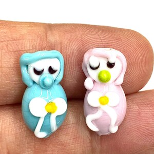 Handblown Murano Glass Baby Beads: DIY Lampwork Beads (10x20 mm)
