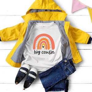 Regenbogen Big Cousin Baby Onesi - Süßer Baby Onesi - Big Cousin Kleinkind - Cousin Regenbogen Kleidung -