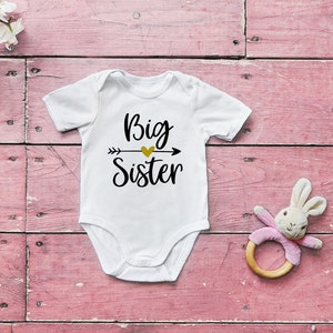 Big Sister Baby Onesi - Personalized Toddler For Big Sister - Family Shirts - Custom Baby Onesi - Toddler Shirts - Big Sister Toddler