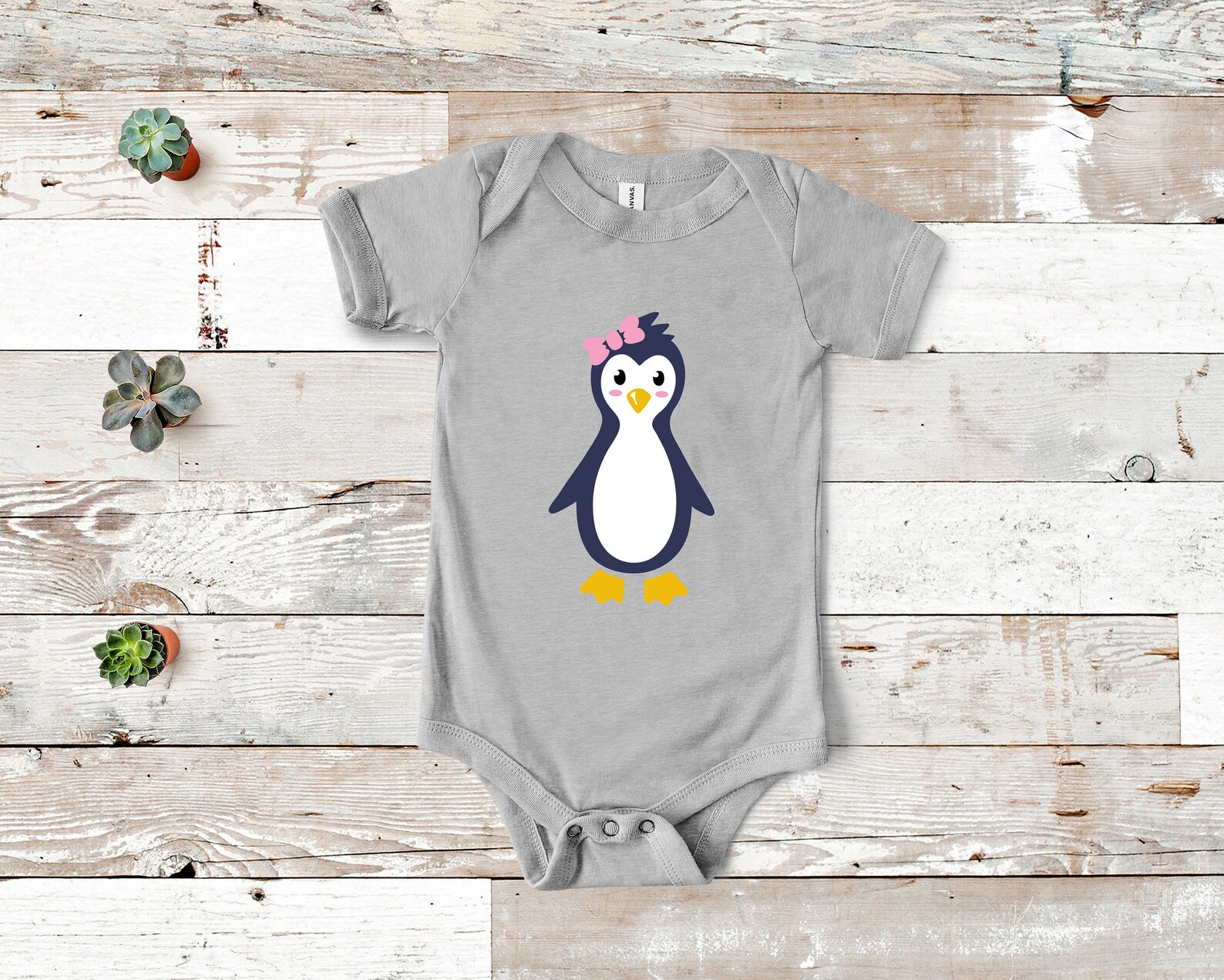 Baby Girl Penguin Onesie Cute Baby Onesie Baby Gift Etsy