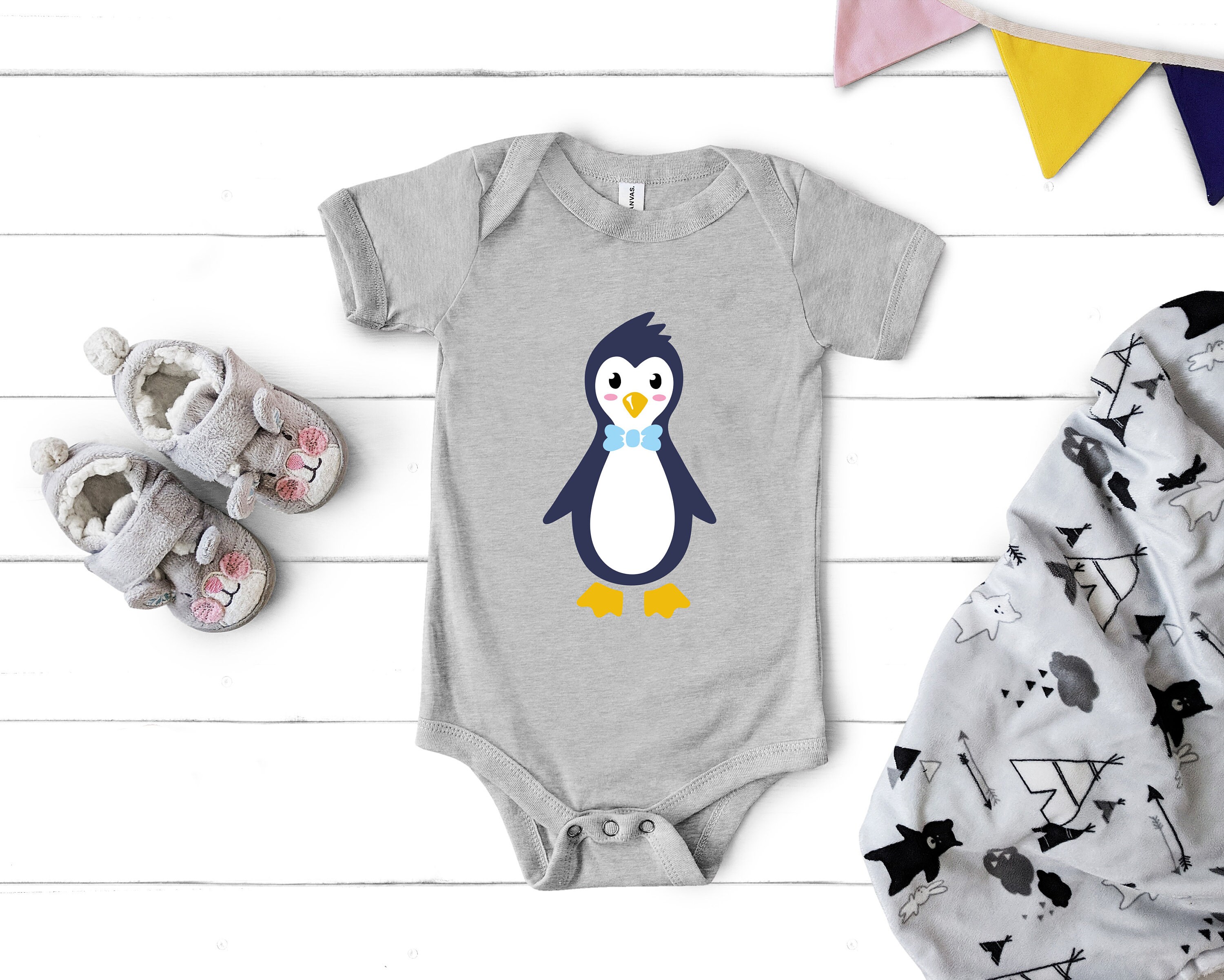 Baby Boy Penguin Onesie Cute Baby Onesie Baby Gift Funny Etsy