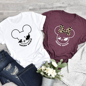 Hakuna Matata Sweatshirt,Animal Sweatshirt, Mouse Head, Disney Glitter Shirt, Magical Tee, ,Graphic Tees,Disney Land,Family Matching Tee,