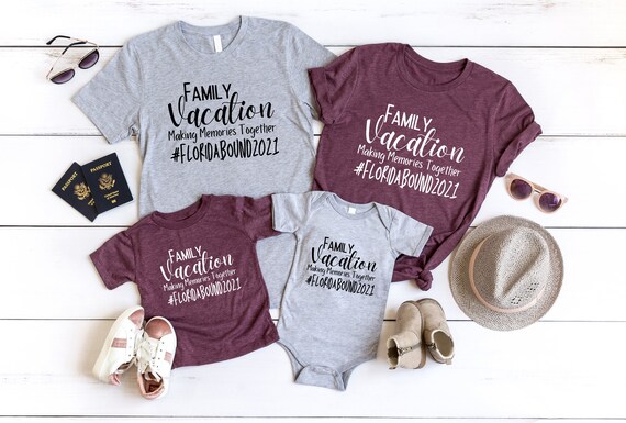 Family Vacation Making Memories Together Shirts, Travel Shirt, Family Matching Vacation Tshirt, Family Trip Tshirt, Florida bound 2021 Shirt