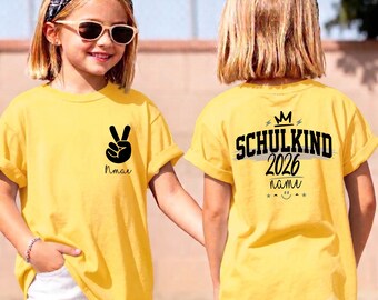 Personalized First Day of School 2026  T-Shirt, Kids Shirt with Name, Back to School Gift, School Child Tee,First Day of School Outfit,