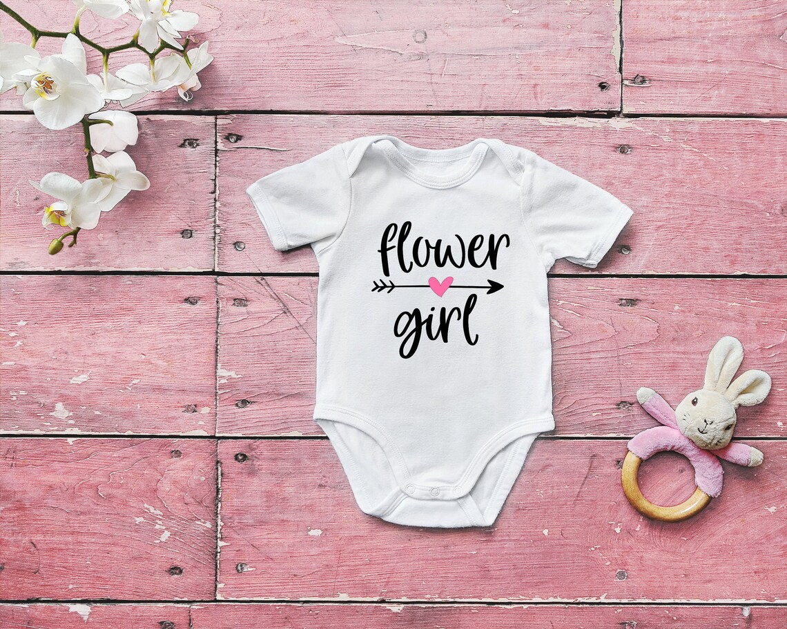 Flower Girl Baby Onesie Personalized Onesie Flower Girl Etsy
